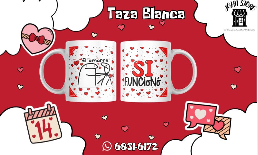 TAZAS SAN VALENTÍN FLORK LOVE